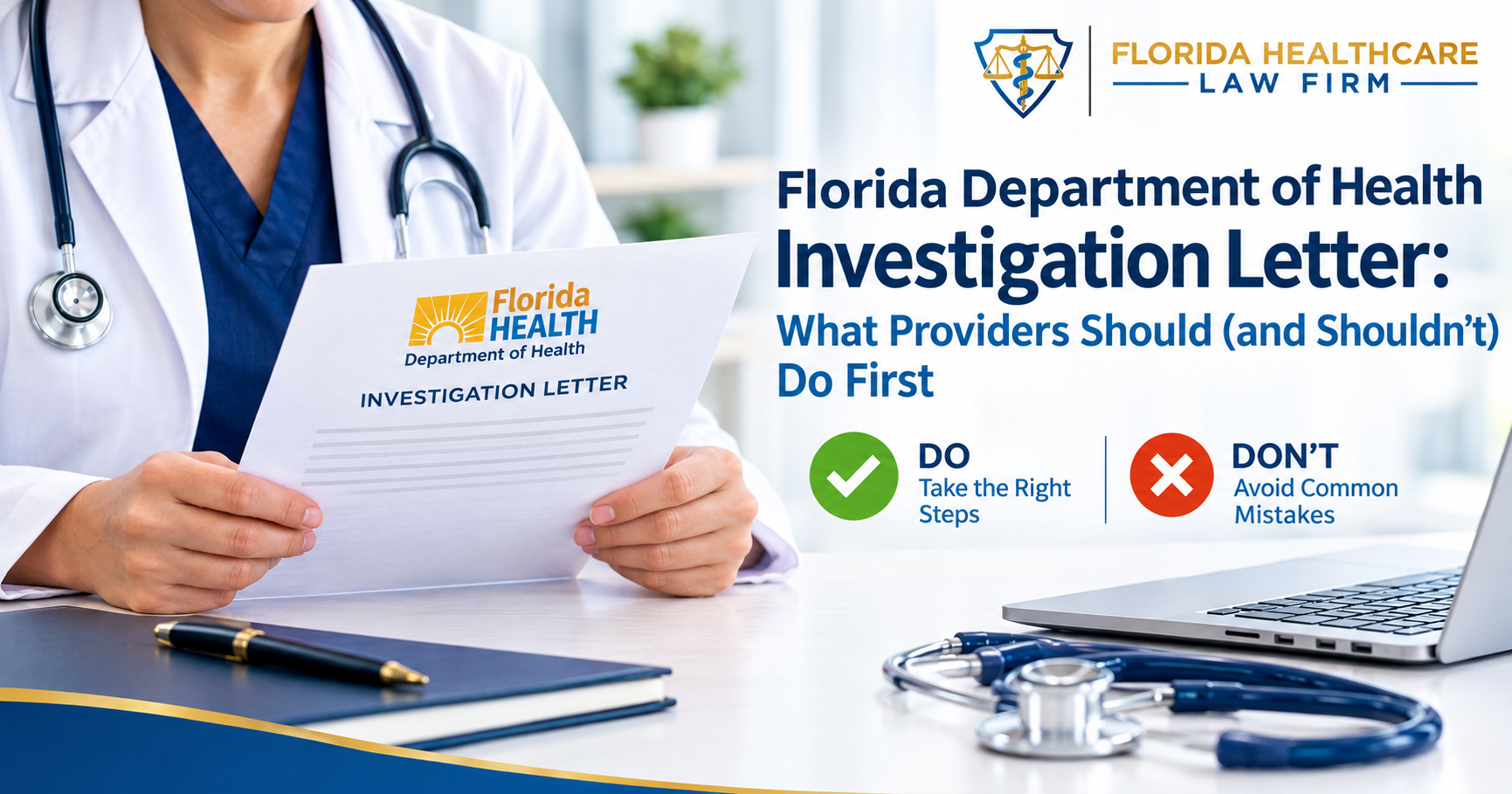 Florida Department of Health investigation letter